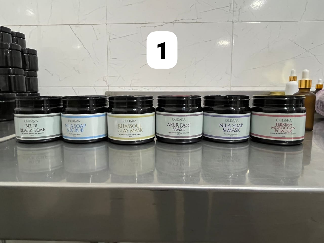 Fully labeled and custom printed luxury retail argan oil collection boxes